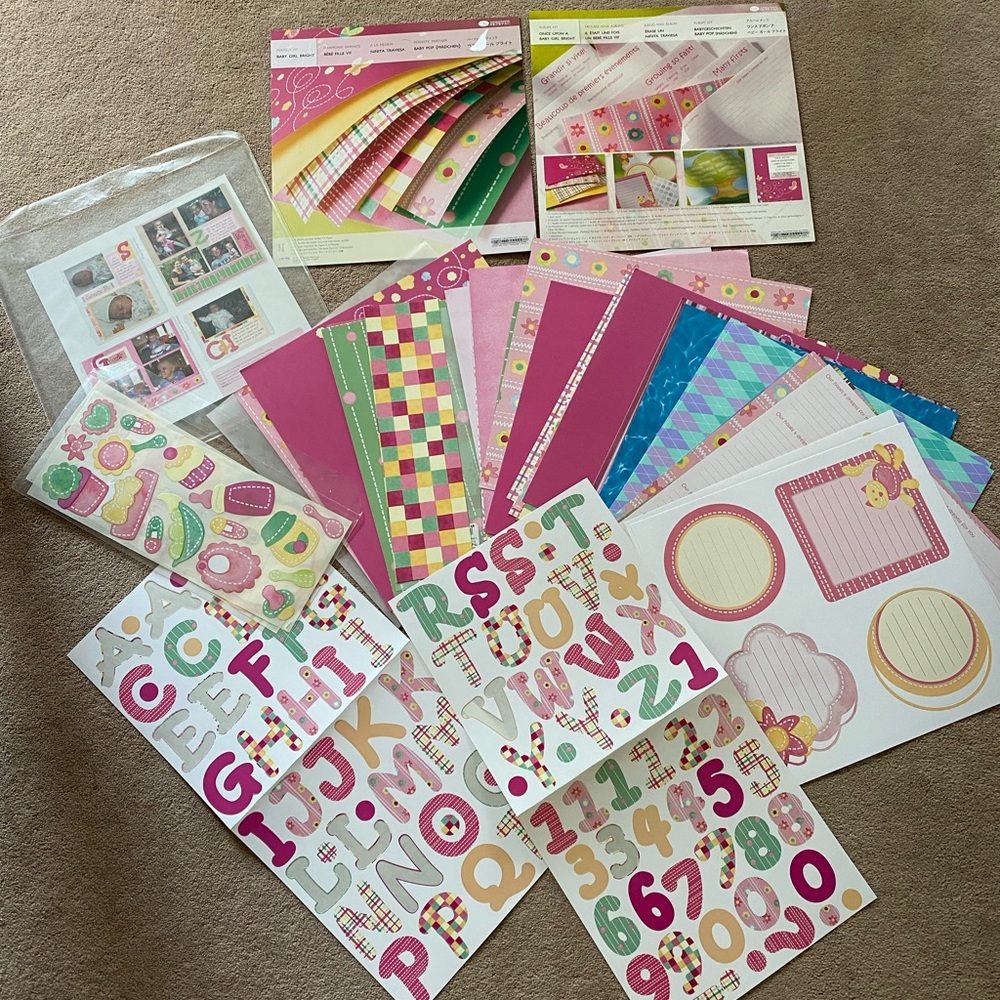 Baby girl scrapbooking pack